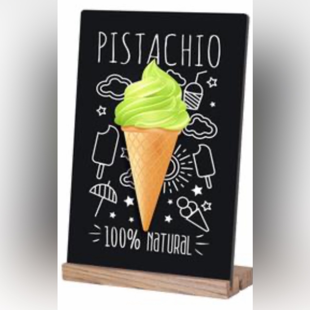 8.7x12 chalkboard with stand wiping cloth and markers